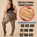 Meia-calça Tamanhos Grandes Plus Size feminina de inverno peça quente de lã grossa translúcida stretch(Meia Calça-02)