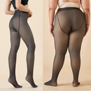 Meia-calça Tamanhos Grandes Plus Size feminina de inverno peça quente de lã grossa translúcida stretch(Meia Calça-02)