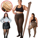 Meia-calça Tamanhos Grandes Plus Size feminina de inverno peça quente de lã grossa translúcida stretch(Meia Calça-02)