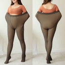 Meia-calça Tamanhos Grandes Plus Size feminina de inverno peça quente de lã grossa translúcida stretch(Meia Calça-02)