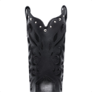 Bota Texana Country Sertanejo Feminina Bico quadrado Couro Legitimo C/Metal Bordada Rodeio