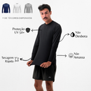 Camisa Térmica Proteção Uv 50+ Segunda Pele Camiseta Blusa Malha Fria Unissex Academia Manga Longa