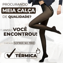 Meia-Calça Térmica Feminina Plus Size M-GG Forrada Peluciada Translúcida de Lã Super Elástica Slim Com Pé 240Gramas