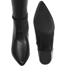 Bota Feminina GiGiL Montaria Cano Alto Bico Fino Salto Bloco Detalhe Metal Elegante Sofisticado