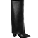 Bota Capa Feminina Cano Longo Salto Alto Bloco Bico Fino Elegante Moda Capry GiGiL