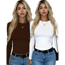 Kit 2 Camisas Térmica Feminina Proteção Uv 50+ Segunda Pele Camiseta Blusa Fria Academia Manga Longa