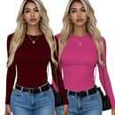Kit 2 Camisas Térmica Feminina Proteção Uv 50+ Segunda Pele Camiseta Blusa Fria Academia Manga Longa