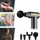 Massageador Elétrico Profissional Muscular Pistola Portátil Original c/ 6 Níveis e 4 Ponteiras