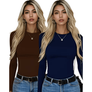 Kit 2 Camisas Térmica Feminina Proteção Uv 50+ Segunda Pele Camiseta Blusa Fria Academia Manga Longa