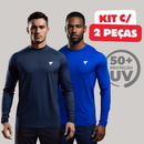 Kit 2 Camisas Térmicas UV50+ Manga Longa Academia e Corrida