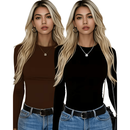 Kit 2 Camisas Térmica Feminina Proteção Uv 50+ Segunda Pele Camiseta Blusa Fria Academia Manga Longa