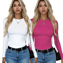 Kit 2 Camisas Térmica Feminina Proteção Uv 50+ Segunda Pele Camiseta Blusa Fria Academia Manga Longa
