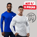 Kit 2 Camisas Térmicas UV50+ Manga Longa Academia e Corrida
