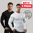 Kit 2 Camisas Térmicas UV50+ Manga Longa Academia e Corrida