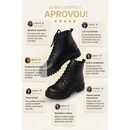 Bota Feminina Coturno Tratorado Blogueira Confortavel PROMOÇÃO PREÇO DE FABRICA