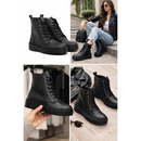 Bota Feminina Coturno Tratorado Blogueira Confortavel PROMOÇÃO PREÇO DE FABRICA
