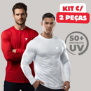Kit 2 Camisas Térmicas UV50+ Manga Longa Academia e Corrida
