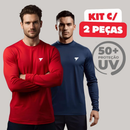 Kit 2 Camisas Térmicas UV50+ Manga Longa Academia e Corrida