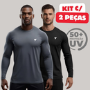 Kit 2 Camisas Térmicas UV50+ Manga Longa Academia e Corrida