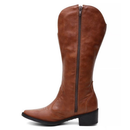 Bota Texana Western Cano Alto Feminina Com Bordado Estilosa Rodeio
