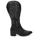 Bota Texana Western Cano Alto Feminina Com Bordado Estilosa Rodeio
