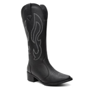 Bota Texana Western Cano Alto Feminina Com Bordado Estilosa Rodeio