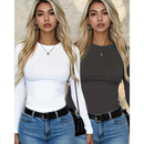 Kit 2 Camisas Térmica Feminina Proteção Uv 50+ Segunda Pele Camiseta Blusa Fria Academia Manga Longa