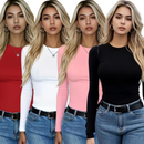 Kit 2 Camisas Térmica Feminina Proteção Uv 50+ Segunda Pele Camiseta Blusa Fria Academia Manga Longa